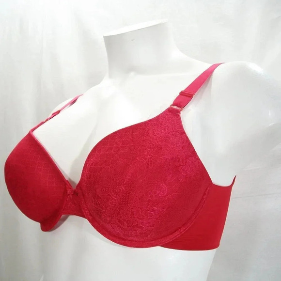 34D‎ Vanity Fair 75346 Beauty Back Lace UW Bra Red NWT - Picture 4 of 6